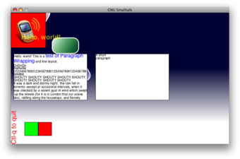Screenshot of GNU Smalltalk rendering a few widgets