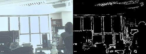 Example frames from the webcam-listening program